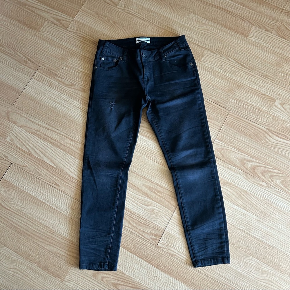 One x OneTeaspoon Black Freebird II Low Waist Fitted Leg Jeans Women’s 27